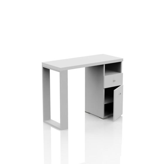 Tavolo manicure e ricostruzione unghie singolo bianco mod. Square -  Melcap