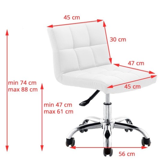 Sedia cosmetica A-5299 bianco