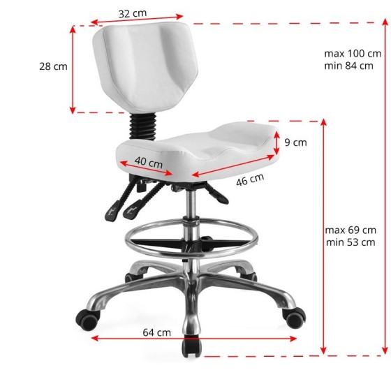 Sgabello cosmetico A-4299...