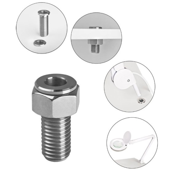 Porta lampada a tubo inox