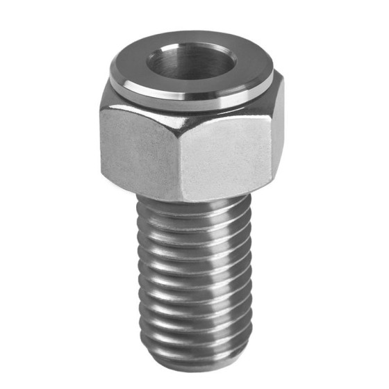 Porta lampada a tubo inox